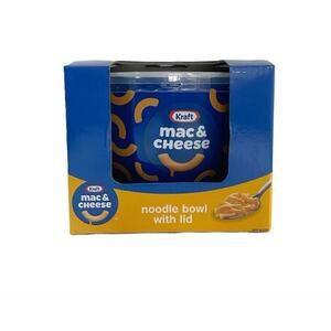 Kraft Mac & Cheese Collectible Noodle Ceramic Bowl With Lid Ideal Gift For Fans!